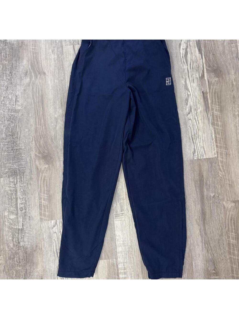 Y2K / 90s vibes Nike navy blue tracksuit windbreaker pants zipper on bottom legs